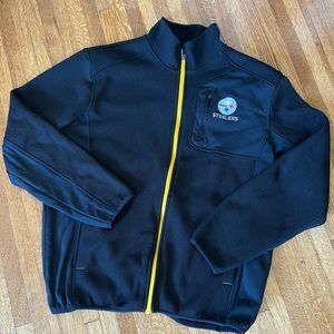 NFL Pittsburgh Steelers Football Men’s Zip Up Jacket Knit - Large